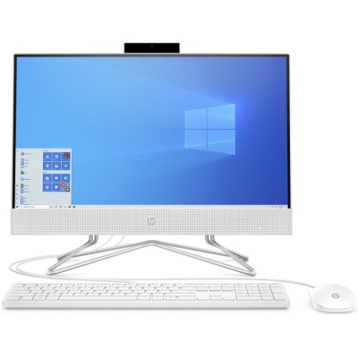 Моноблок HP 22-df0026ur 21.5" Full HD Core i5 1035G1(1.1Ghz)/4096Mb/256SSDGb/noDVD/Int:Intel Internal Graphics/Cam/WiFi/war 1y/Snow White/W10 + USB KBD, USB MOUSE 14P65EA