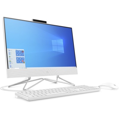 Моноблок HP 22-df0026ur 21.5" Full HD Core i5 1035G1(1.1Ghz)/4096Mb/256SSDGb/noDVD/Int:Intel Internal Graphics/Cam/WiFi/war 1y/Snow White/W10 + USB KBD, USB MOUSE 14P65EA