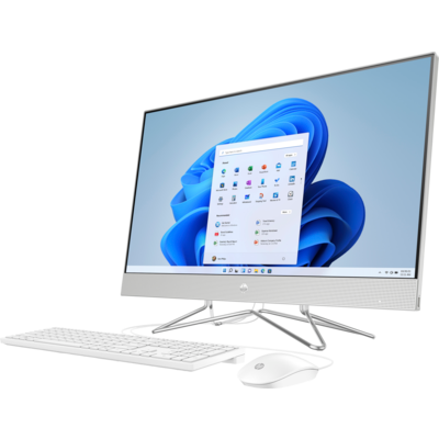 Моноблок HP 24-df0025ur 27" Full HD Pentium Gold G6400T(Ghz)/4096Mb/128PCISSDGb/noDVD/Int:AMD Intergrated Graphics /Cam/WiFi/war 1y/Natural silver/W10 + USB KBD, USB MOUSE 14Q58EA