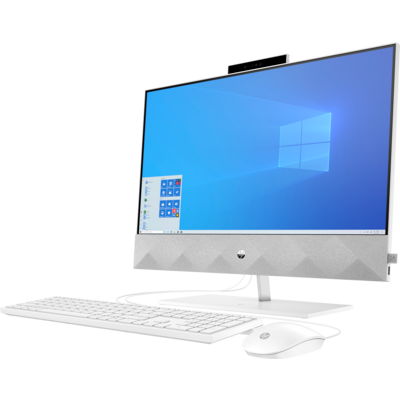 Моноблок HP Pavilion 24-k0006ur 23.8" Full HD Ryzen 3 4300U (2.7)/4Gb/SSD256Gb/RGr/CR/Windows 10/GbitEth/WiFi/BT/120W/клавиатура/мышь/Cam/белый 1920x1080
