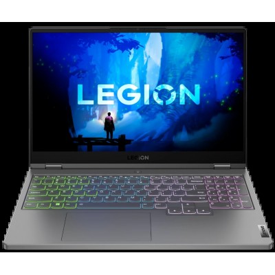 Ноутбук Lenovo Legion 5 15IAH7H 15.6"(2560x1440 IPS)/Intel Core i7 12700H(2.3Ghz)/16384Mb/1024SSDGb/noDVD/Ext:nVidia GeForce RTX3070Ti(8192Mb)/Cam/BT/WiFi/80WHr/war 1y/2.4kg/storm grey/noOS + 300W, R