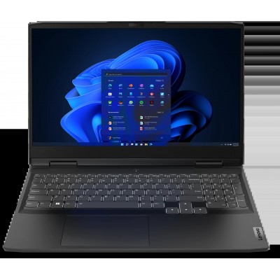 Ноутбук Lenovo IdeaPad Gaming 3 15ARH7 15.6"(1920x1080 IPS)/AMD Ryzen 5 6600H(3.3Ghz)/16384Mb/512SSDGb/noDVD/Ext:nVidia GeForce RTX3050Ti(4096Mb)/Cam/BT/WiFi/45WHr/war 1y/2.31kg/onyx grey/Win11Home +