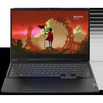 Ноутбук Lenovo IdeaPad Gaming 3 15ARH7 15.6"(1920x1080 IPS)/AMD Ryzen 7 6800H(3.2Ghz)/16384Mb/512SSDGb/noDVD/Ext:nVidia GeForce RTX3050Ti(4096Mb)/Cam/BT/WiFi/45WHr/war 1y/2.31kg/onyx grey/noOS + 170W