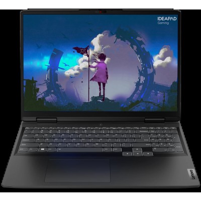 Ноутбук Lenovo IdeaPad Gaming 3 16IAH7 16"(1920x1200 IPS)/Intel Core i7 12650H(2.3Ghz)/16384Mb/1024SSDGb/noDVD/Ext:nVidia GeForce RTX3050Ti(4096Mb)/Cam/BT/WiFi/71WHr/war 1y/2.6kg/onyx grey/noOS + 170
