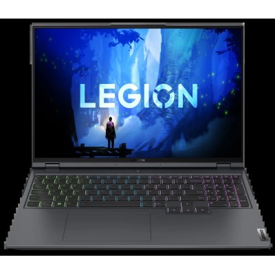 Ноутбук Lenovo Legion 5 Pro 16IAH7H 16"(2560x1600 IPS)/Intel Core i9 12900H(2.5Ghz)/32768Mb/1024SSDGb/noDVD/Ext:nVidia GeForce RTX3070Ti(8192Mb)/Cam/BT/WiFi/80WHr/war 1y/2.49kg/storm grey/noOS + 300W