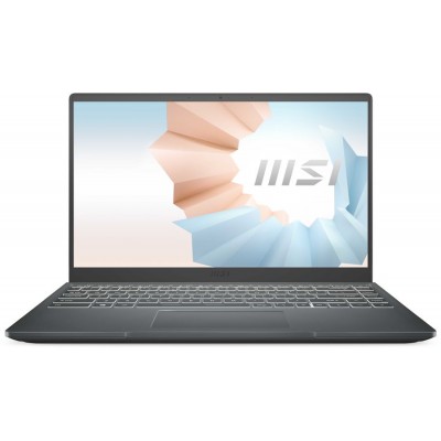 Ноутбук MSI Modern 14 B11SBU-613RU Core i5 1155G7 16Gb SSD512Gb NVIDIA GeForce MX450 2Gb 14" IPS FHD (1920x1080) Windows 10 grey WiFi BT Cam