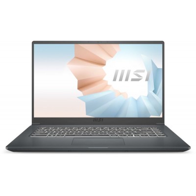 Ноутбук MSI Modern 15 A11MU-832RU Core i5 1155G7 8Gb SSD512Gb Intel Iris Xe graphics 15.6" IPS FHD (1920x1080) Windows 10 grey WiFi BT Cam