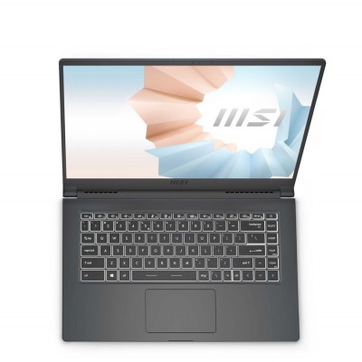 Ноутбук MSI Modern 15 A11MU-832RU Core i5 1155G7 8Gb SSD512Gb Intel Iris Xe graphics 15.6" IPS FHD (1920x1080) Windows 10 grey WiFi BT Cam