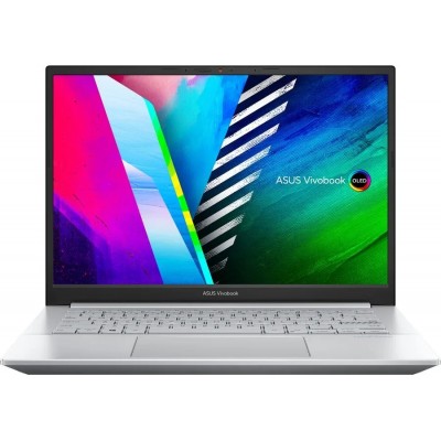 Ноутбук Asus Vivobook Pro 14 OLED M3401QA-KM144W Ryzen 5 5600H 8Gb SSD256Gb AMD Radeon 14" OLED 2.8K (2880x1800) Windows 11 Home silver WiFi BT Cam (90NB0VZ3-M005A0)