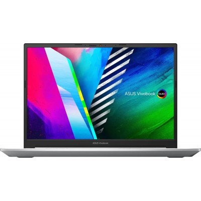 Ноутбук Asus Vivobook Pro 14 OLED M3401QA-KM144W Ryzen 5 5600H 8Gb SSD256Gb AMD Radeon 14" OLED 2.8K (2880x1800) Windows 11 Home silver WiFi BT Cam (90NB0VZ3-M005A0)