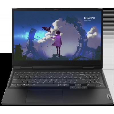 Ноутбук Lenovo IdeaPad Gaming 3 15IAH7 15.6"(1920x1080 IPS)/Intel Core i5 12500H(2.5Ghz)/16384Mb/512SSDGb/noDVD/Ext:nVidia GeForce RTX3060(6144Mb)/Cam/BT/WiFi/60WHr/war 1y/2.31kg/onyx grey/noOS + 230
