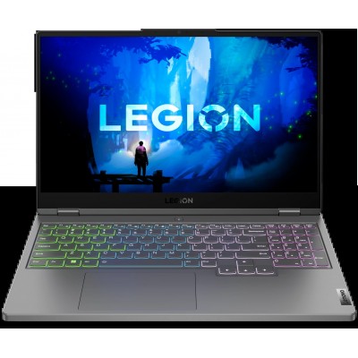 Ноутбук Lenovo Legion 5 15IAH7 15.6"(1920x1080 IPS)/Intel Core i7 12700H(2.3Ghz)/16384Mb/512SSDGb/noDVD/Ext:nVidia GeForce RTX3050Ti(4096Mb)/Cam/BT/WiFi/60WHr/war 1y/2.35kg/storm grey/noOS + 230W, RU