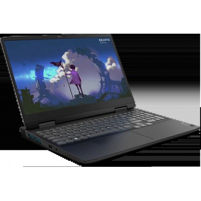 Ноутбук Lenovo IdeaPad Gaming 3 15IAH7 15.6"(1920x1080 IPS)/Intel Core i5 12500H(2.5Ghz)/16384Mb/512SSDGb/noDVD/Ext:nVidia GeForce RTX3060(6144Mb)/Cam/BT/WiFi/60WHr/war 1y/2.31kg/onyx grey/noOS + 230