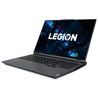 Ноутбук Lenovo Legion 5 Pro 16ARH7H 16"(2560x1600 IPS)/AMD Ryzen 9 6900HX(3.3Ghz)/32768Mb/1024SSDGb/noDVD/Ext:nVidia GeForce RTX3070Ti(8192Mb)/Cam/BT/WiFi/80WHr/war 1y/2.49kg/storm grey/noOS + 300W,