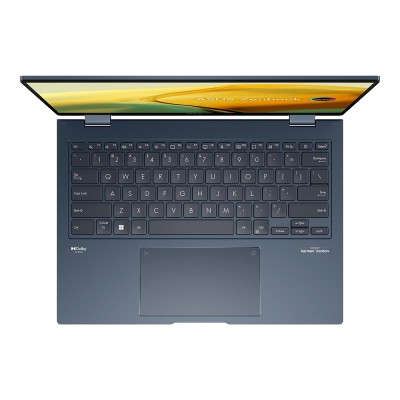 Ноутбук Asus Zenbook 14 Flip OLED UP3404VA-KN184W Core i7 1360P 16Gb SSD1Tb Intel Iris Xe graphics 14" OLED Touch 2.8K (2880x1800) Windows 11 Home blue WiFi BT Cam Bag (90NB10E2-M008S0)