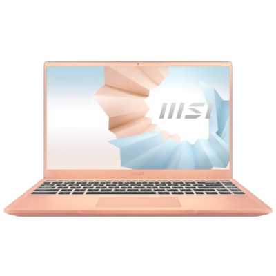 Ноутбук MSI Modern 14 B11SB-284RU 14" FHD 60Hz, Intel Core i7-1165G7, 16Gb, 512Gb SSD, no ODD, NVidia MX450 2Gb, Win10, бежевый