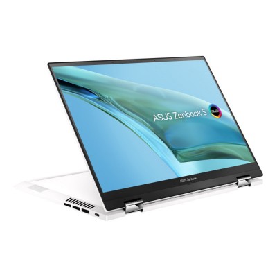 Ноутбук Asus ZenBook Flip S 13 OLED UP5302ZA-LX426W Core i5 1240P 16Gb SSD512Gb Intel Iris Xe graphics 13.3" OLED Touch 2.8K (2880x1800) Windows 11 Home white WiFi BT Cam Bag (90NB0VV2-M00L80)