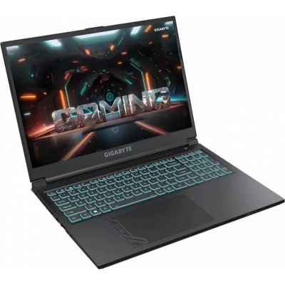 Ноутбук Gigabyte G6 Core i5 13500H 16Gb SSD512Gb NVIDIA GeForce RTX4050 6Gb 16" IPS FHD+ (1920x1200) Free DOS black WiFi BT Cam (MF-52KZ853SD)