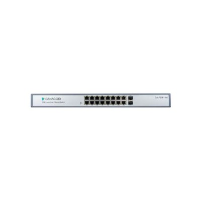 Коммутатор Dante 16х 1000BASE-T, 2х SFP (1200 Вт, до 95 Вт на 1 порт)