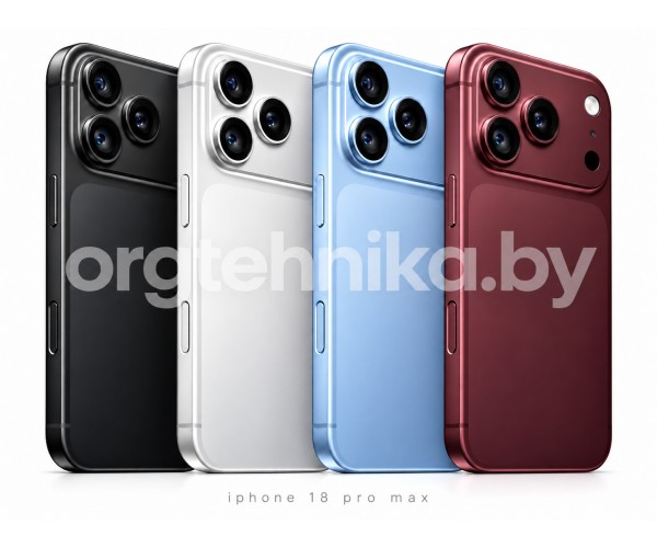 Смартфон Apple iPhone 18 Pro Max бургунди, ледяной голубой, серебристый, черный, 256GB/ 512GB/ 1TB/ 2TB