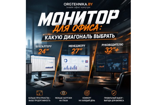 Монитор для офиса: какую диагональ выбрать для бухгалтера, менеджера и руководителя Монитор для офиса: какую диагональ выбрать для бухгалтера, менеджера и руководителя