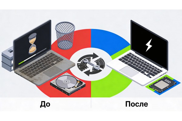 Модернизация вместо списания: как спасти старые офисные ноутбуки, заменив HDD на SSD