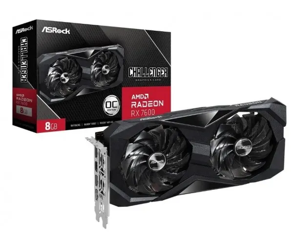Видеокарта ASRock Radeon RX 7600 Challenger 8GB OC RX 7600 CL 8GO