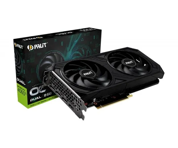 Видеокарта Palit GeForce RTX 4060 Ti Dual OC 8GB GDDR6 NE6406TT19P1-1060D