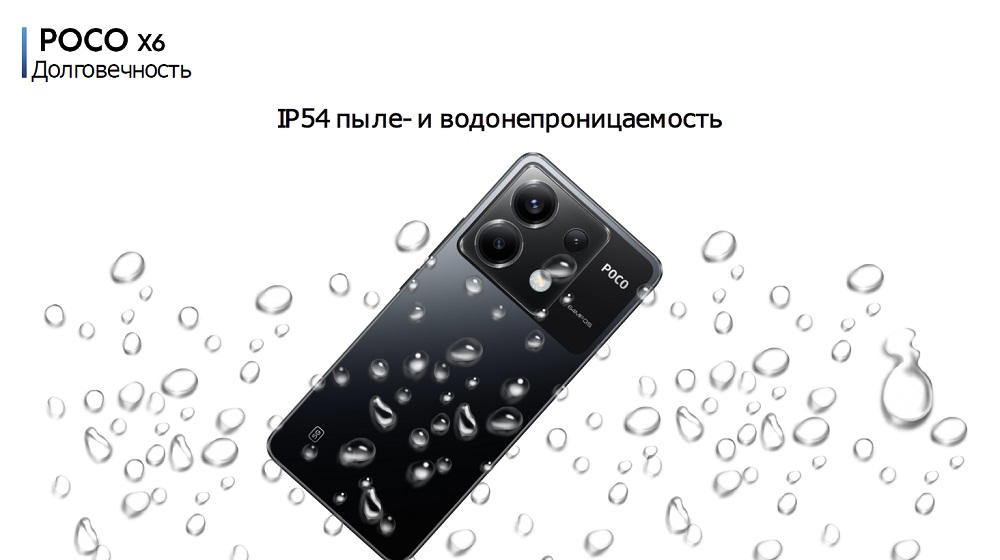 POCO X6 Пыле- и водонепроницаемость