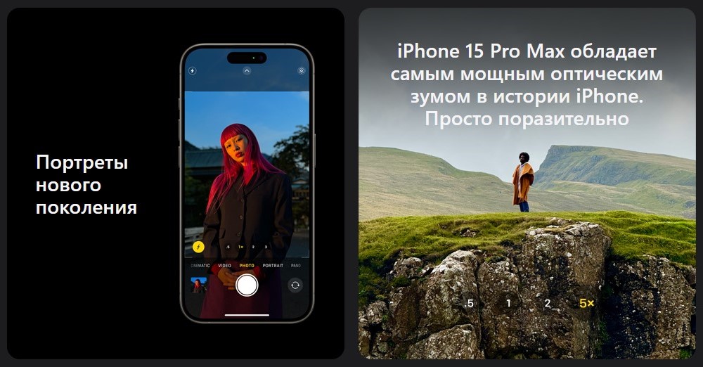 Apple iPhone 15 Pro / 15 Pro Max Портреты нового поколения
