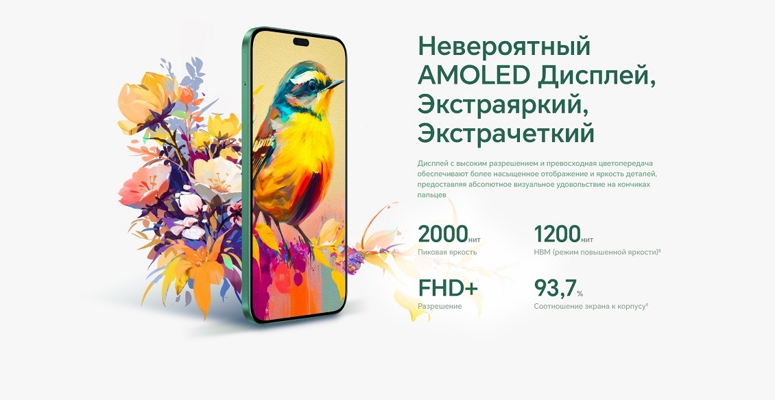 HONOR X8b AMOLED дисплей