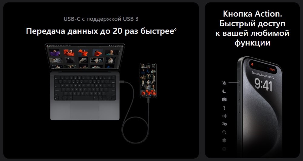 Apple iPhone 15 Pro / 15 Pro Max Разъем USB-C