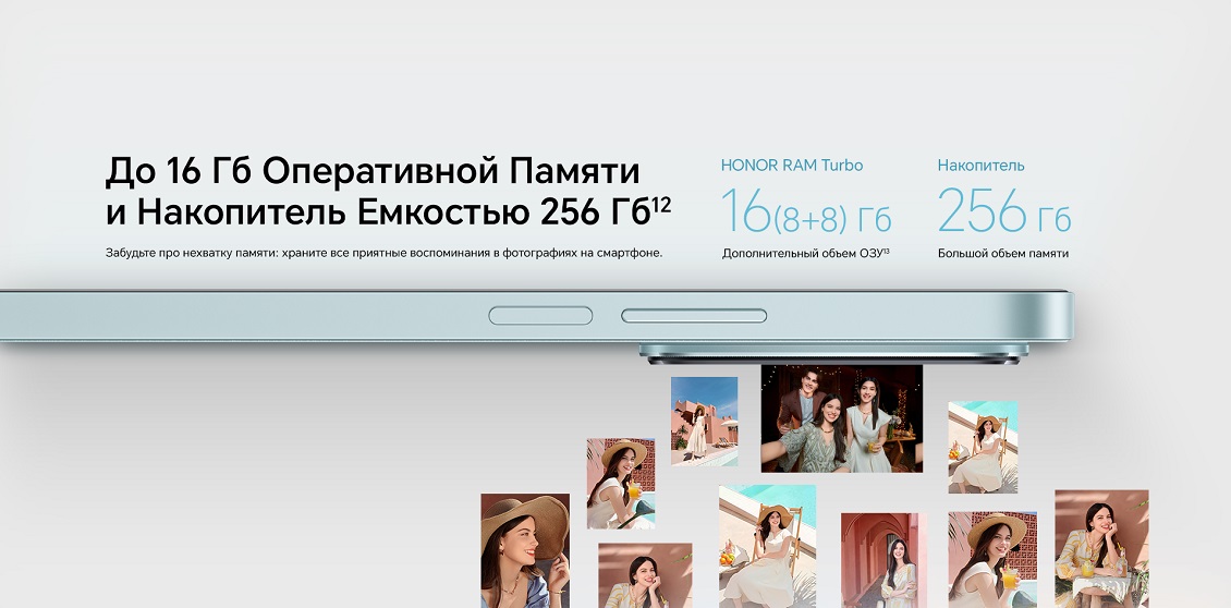 Смартфон HONOR 200 Lite Память