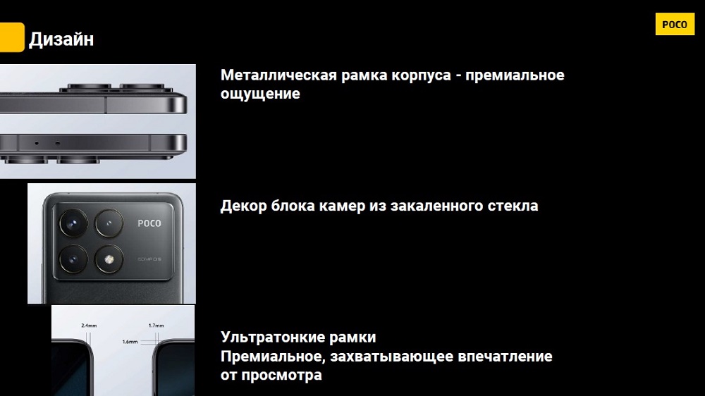 Смартфон POCO F6 Pro Конструкция
