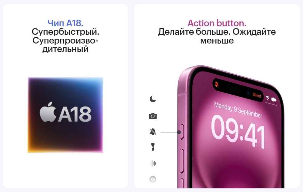 Apple iPhone 16 / 16 Plus Чип A18