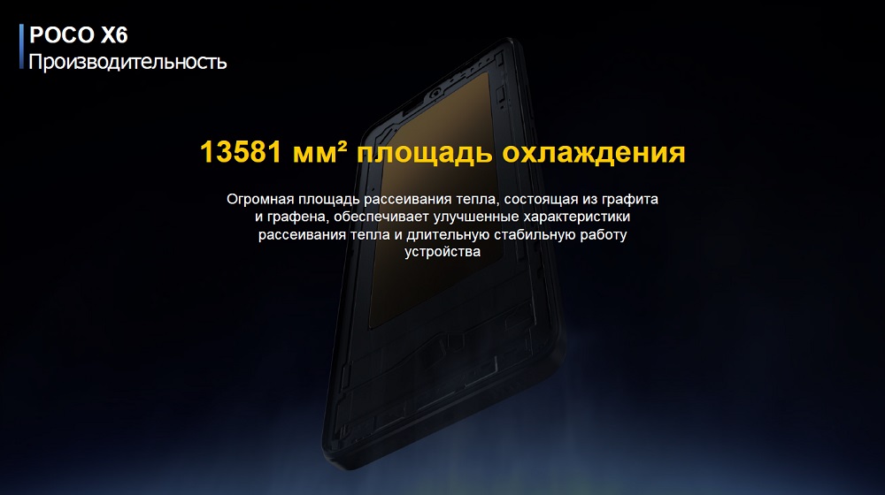 POCO X6 Охлаждение