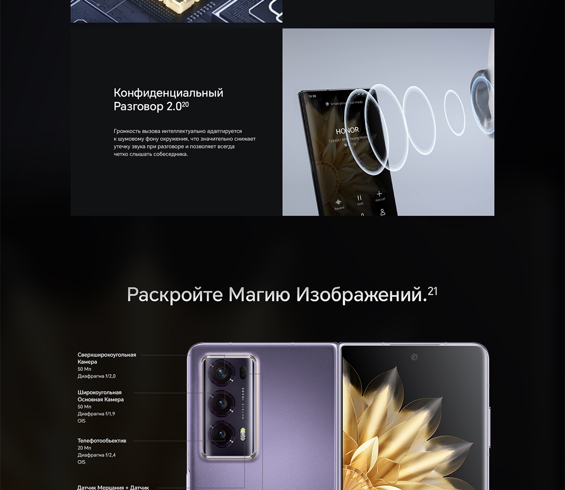 HONOR Magic V2 Конфиденциальный разговор 2.0