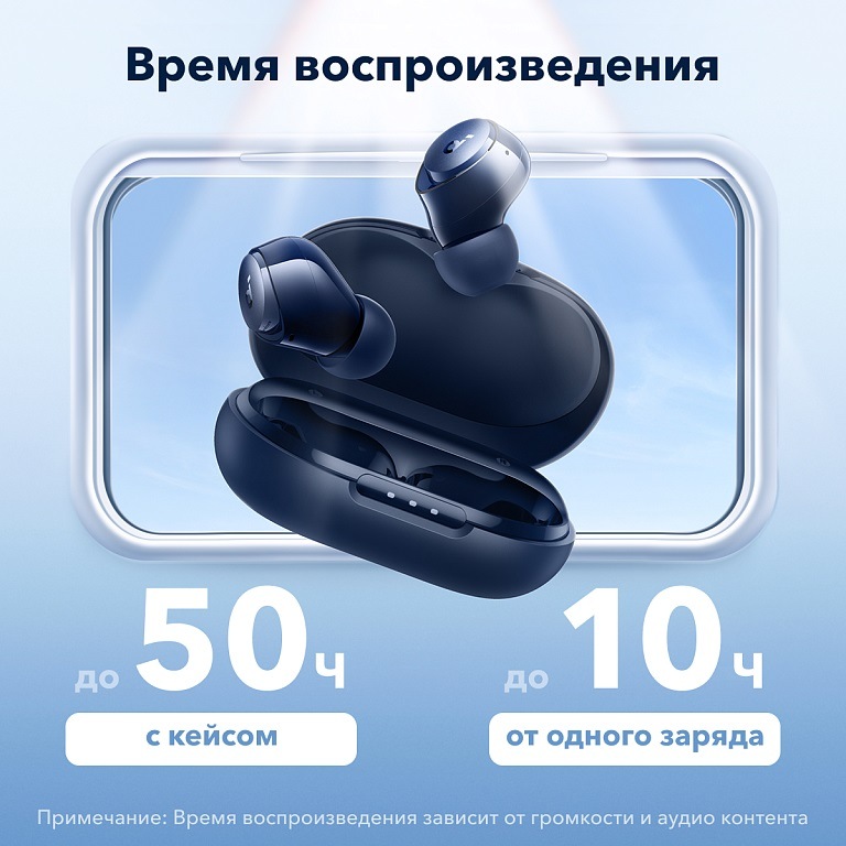 SOUNDCORE Space A40 Время воспроизведения