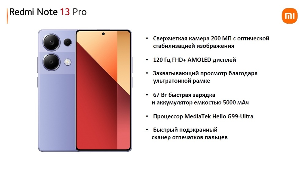 XIAOMI Redmi Note 13 Pro Краткие характеристики