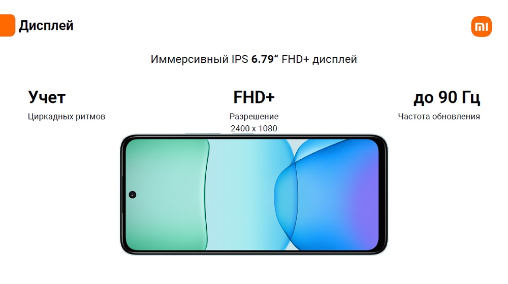 Xiaomi Redmi 13 Дисплей