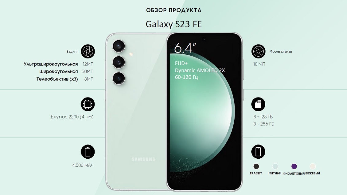 Samsung Galaxy S23 FE Обзор смартфона