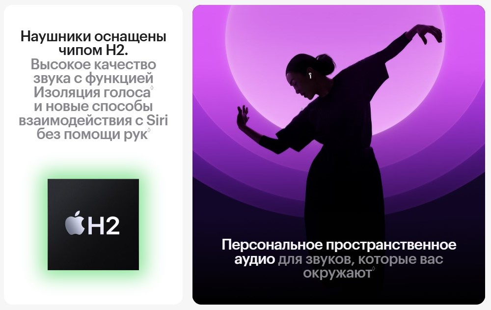 Apple Airpods 4 без ANC Чип H2