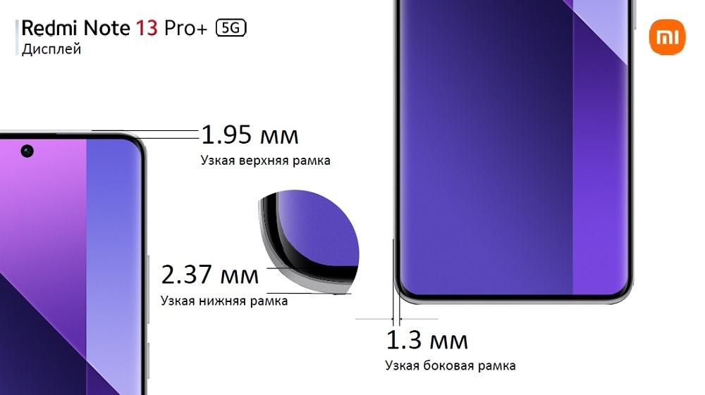 XIAOMI Redmi Note 13 Pro+ Тонкие рамки