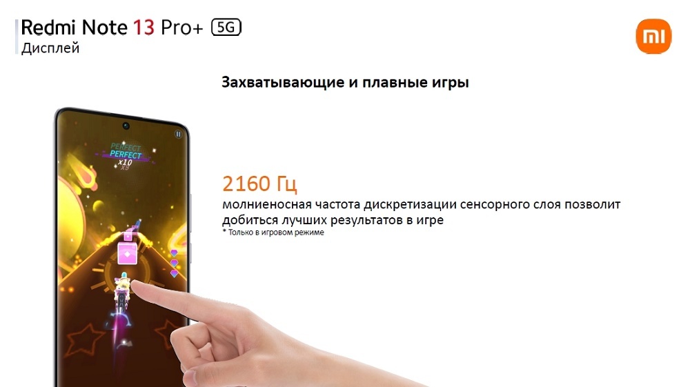 XIAOMI Redmi Note 13 Pro+ 2160 Гц ШИМ в игровом режиме